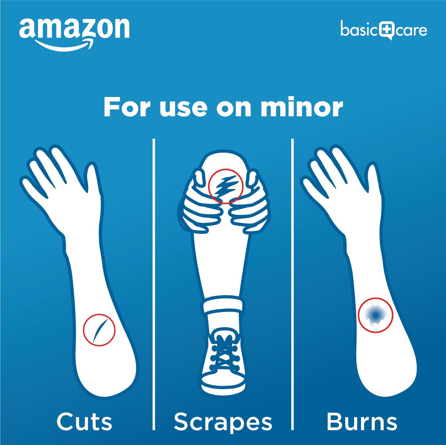 Amazon Basic Care Antibacterial Heavy Fabric Adhesive Bandages, Tough & Flexible Non-Stick Pad Cushion, Helps Prevent Infection Skin Protection, 1.75 x 4 inches (30 Count)