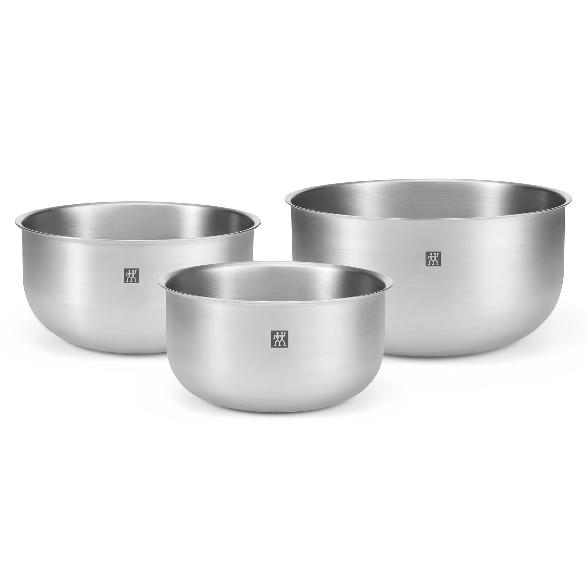 ZWILLING Prep 3-pc Brushed Stainless Steel Nesting Bowls Set