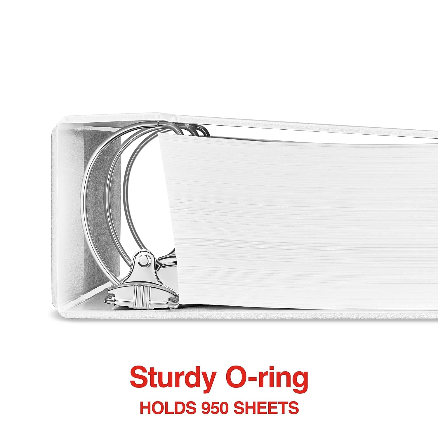 Staples 976179 Standard 5-Inch D 3-Ring View Binder White (26360-Cc)