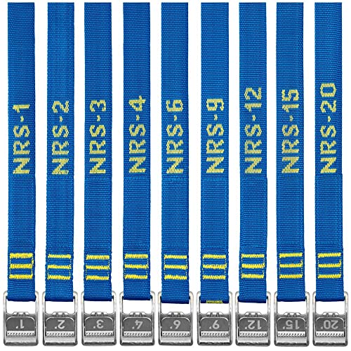 NRS 1" HD Tie-Down Straps 1' Pair Iconic Blue