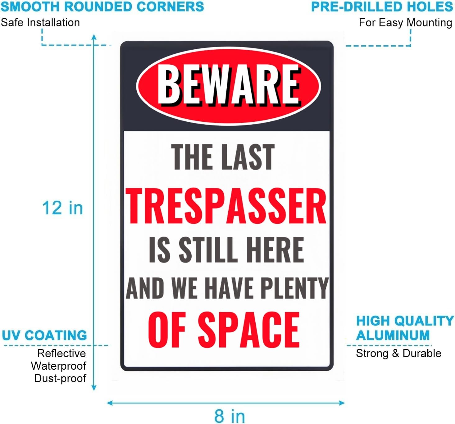 Carastora Spooky Halloween Decor Sign – Rustic Metal Wall Art for Outdoor Fence, Patio, Garage, or Man Cave, Funny Haunted Theme, 12x8 Inch