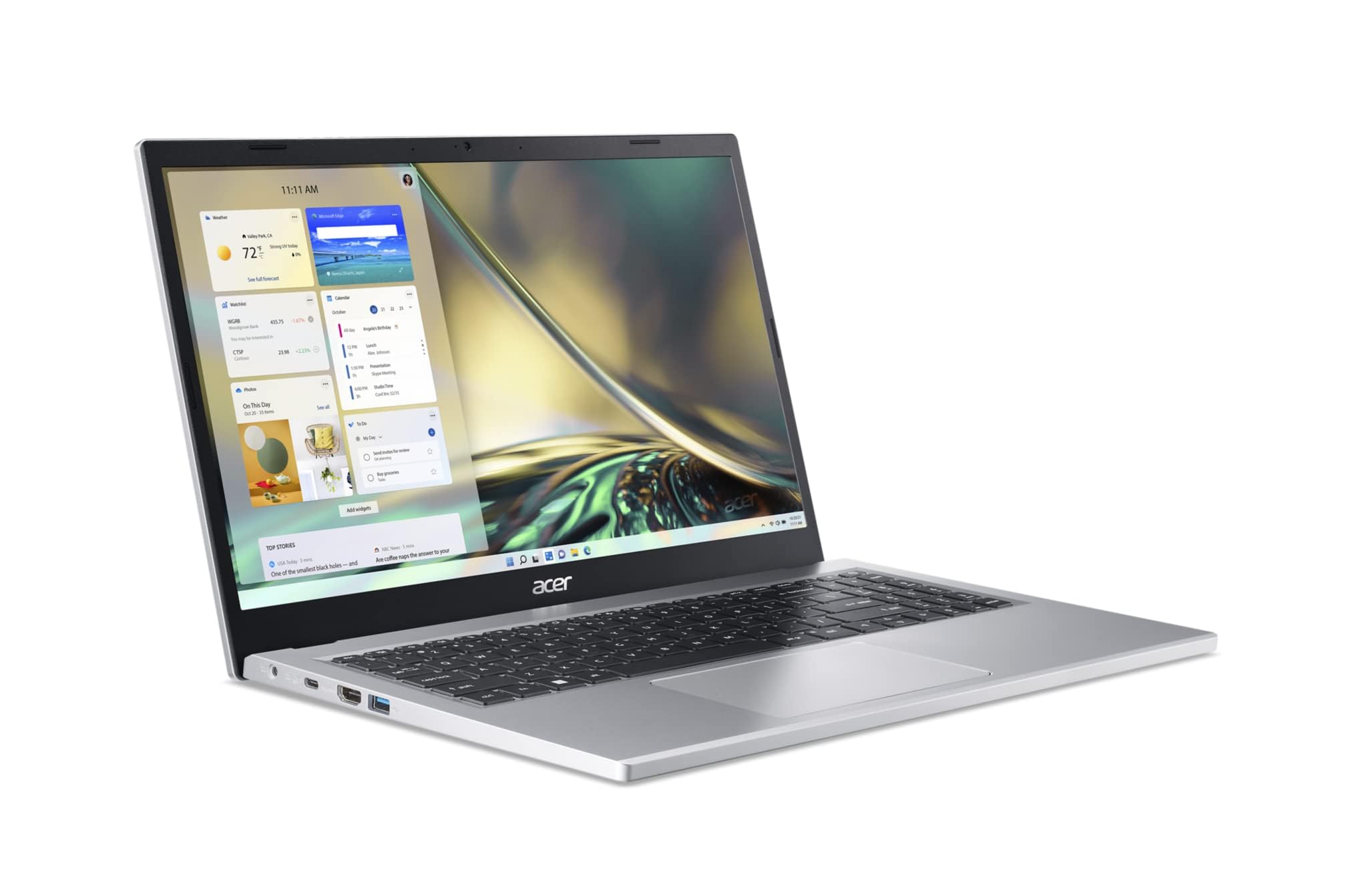acer Aspire 3 A315-24P-R7VH Slim Laptop | 15.6" Full HD | AMD Ryzen 3 7320U Quad-Core | AMD Radeon Graphics | 8GB LPDDR5 | 128GB NVMe SSD | Wi-Fi 6 | Windows 11 Home