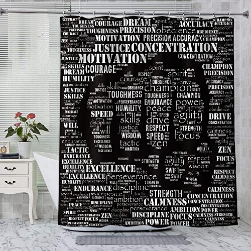 SVBright Bible Verse Scripture Shower Curtain Quotes Floral Herbs 60Wx72L Inch Vintage Botanical Plants ChristianInspirational 12 Pack Hooks Polyester Waterproof Fabric Bathroom Bathtub Panels