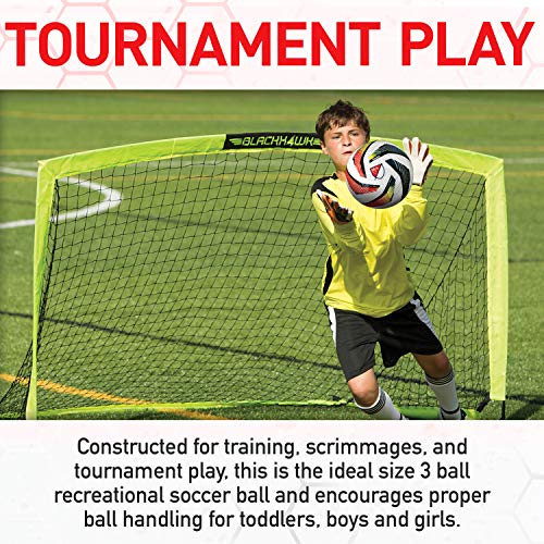 Franklin Sports MLS Tornado Kids Soccer Ball - Size 3 Youth Soccer Ball - Soft Cover - Great for Kids and Toddlers - Air Pump Included