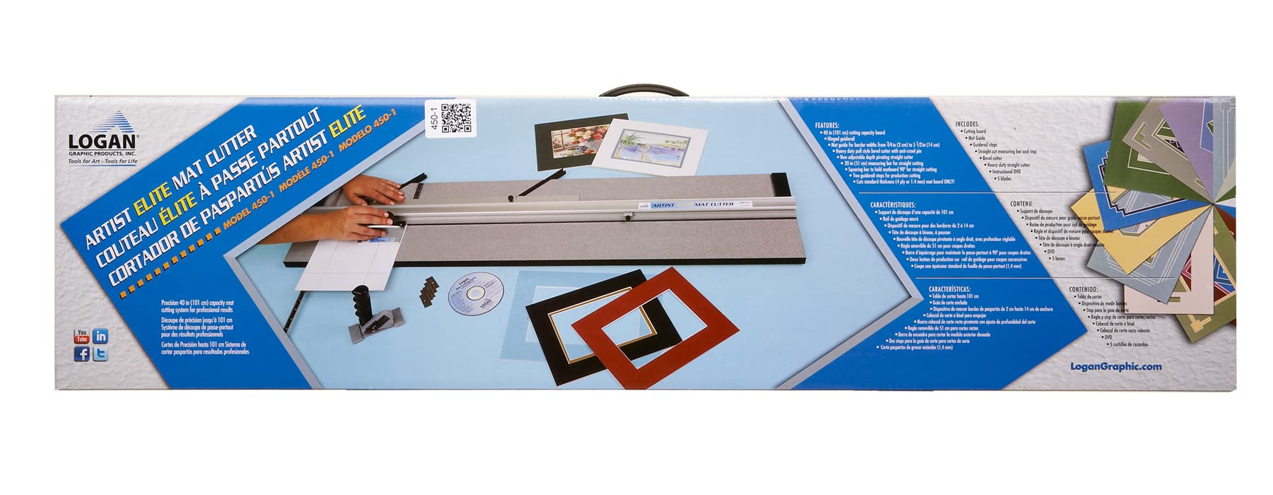Logan Graphic Products Inc. 450-1 Artist Elite Mat Cutter for Framing, Art, and Design or Creative Signage Projects-best for At-Home Framers