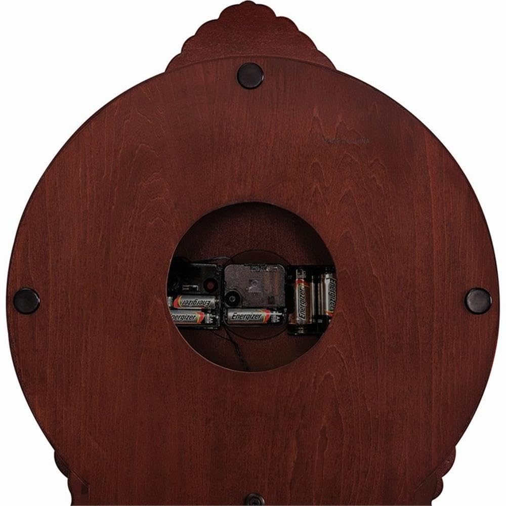 Coaster Home Furnishings Grandfather Clock with Chime Brown Red, 9"D x 20"W x 71.75"H