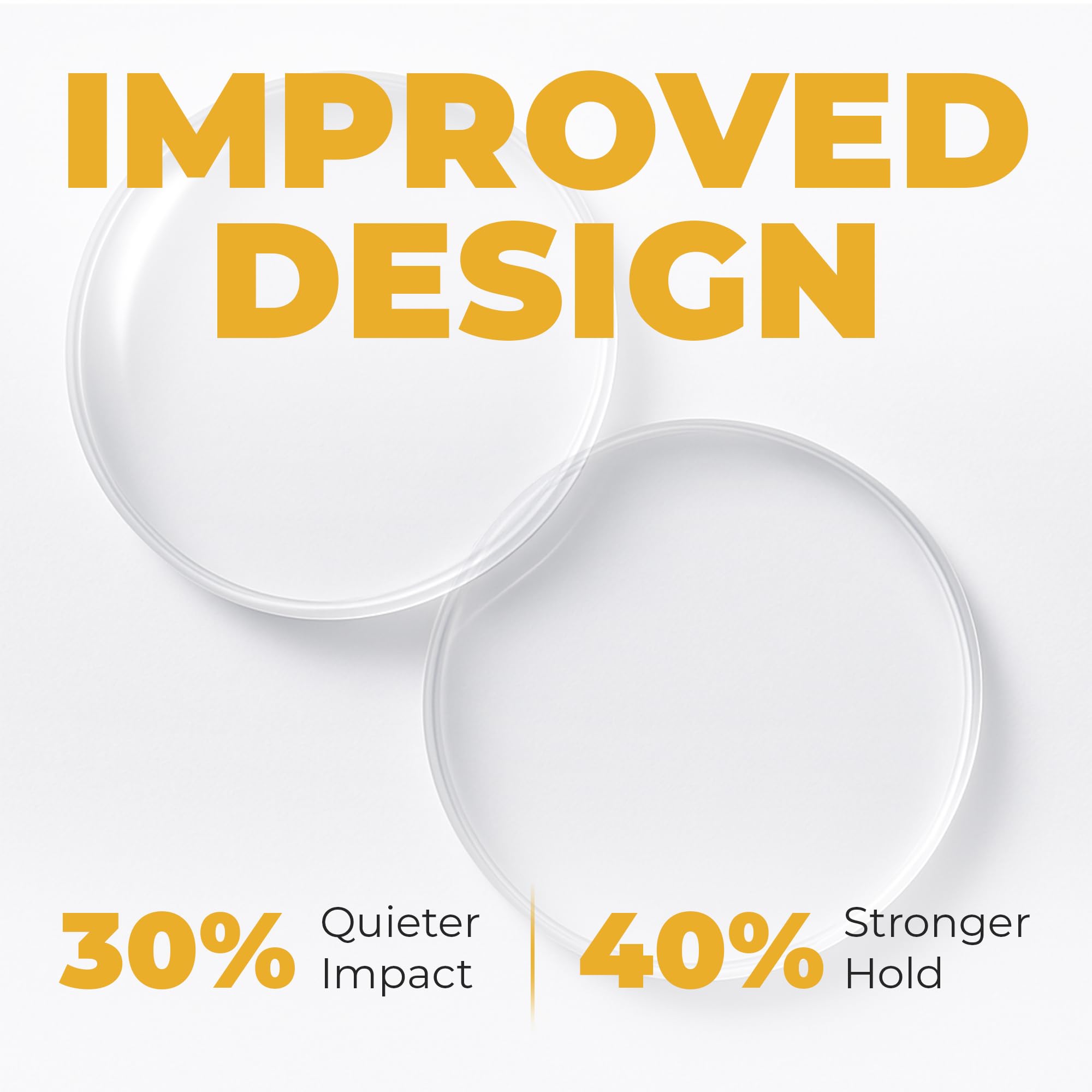 Large 2" Door Knob Wall Protectors โ 6 Clear Self-Adhesive Silicone Bumper Pads in Hemispherical Shape โ Noise Dampening Wall & Furniture Guards by VELLAX