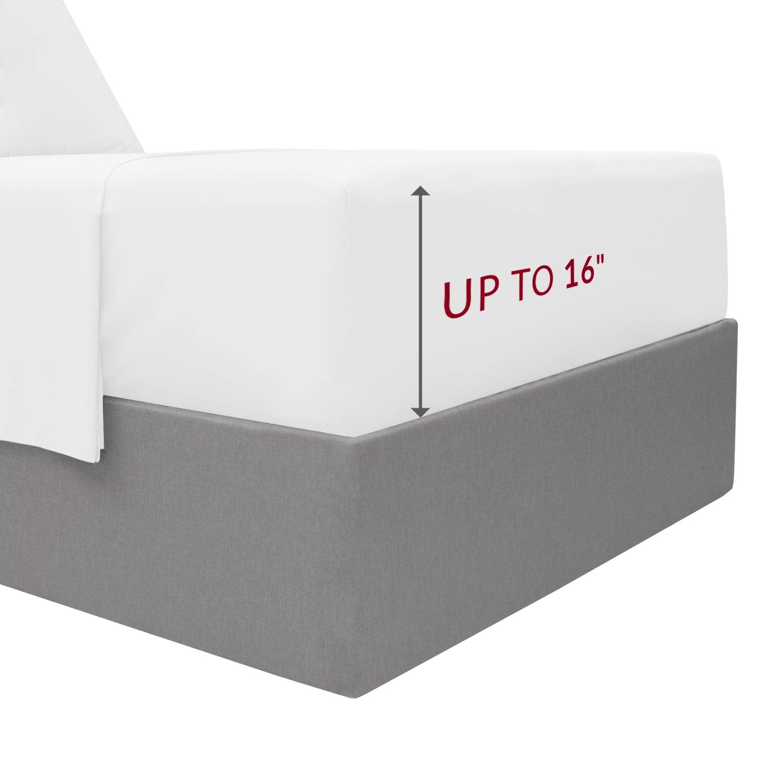 Mellanni Fitted Sheet King White - Brushed Microfiber Bedding - Wrinkle, Fade, Stain Resistant - Deep Pocket - 1 Single Fitted Sheet Only (King, White, 24-Pack)