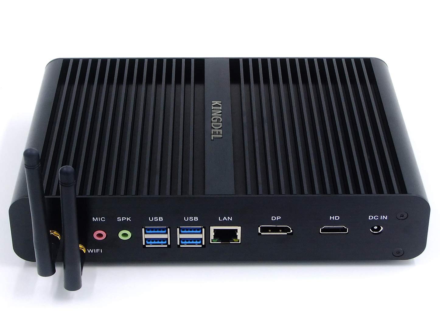 KINGDEL NC860 Fanless Mini PC, Powerful Nettop Computer, Core i7-8550U 8th Gen. CPU, 16GB DDR4 RAM+512GB NVMe SSD, 4K 4096x2304, HD Port, DP, Metal Case, Silent Working