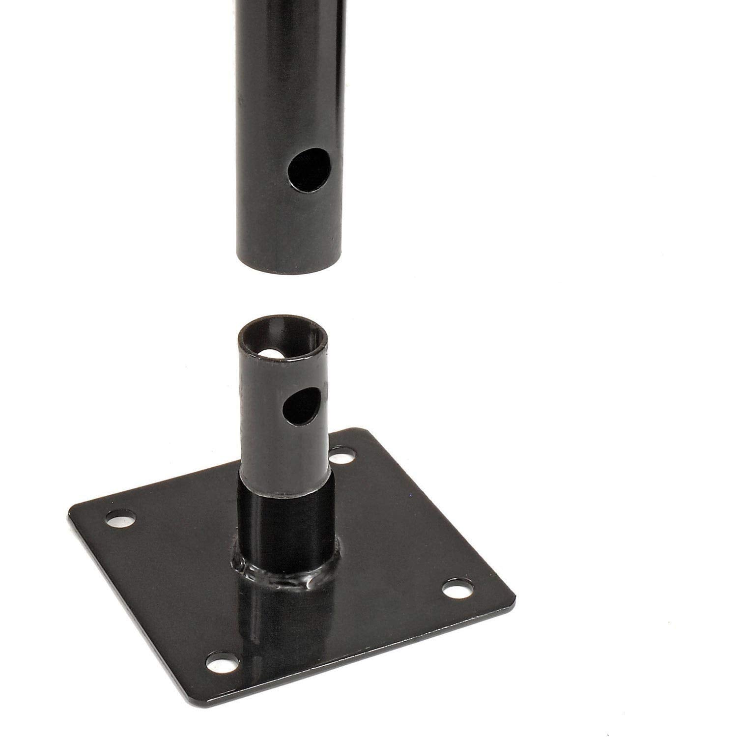 Global Industrial 41" L Wave Bike Rack, Black, Flange Mount, 5-Bike Capacity, Powder Coated Steel, Black, Commercial Bike Rack for Stores, Parks & Schools