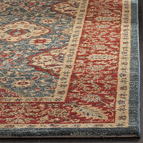SAFAVIEH Mahal Collection Runner Rug - 2'2" x 22', Navy & Red, Traditional Oriental Design, Non-Shedding & Easy Care, Ideal for High Traffic Areas in Living Room, Bedroom (MAH655C)