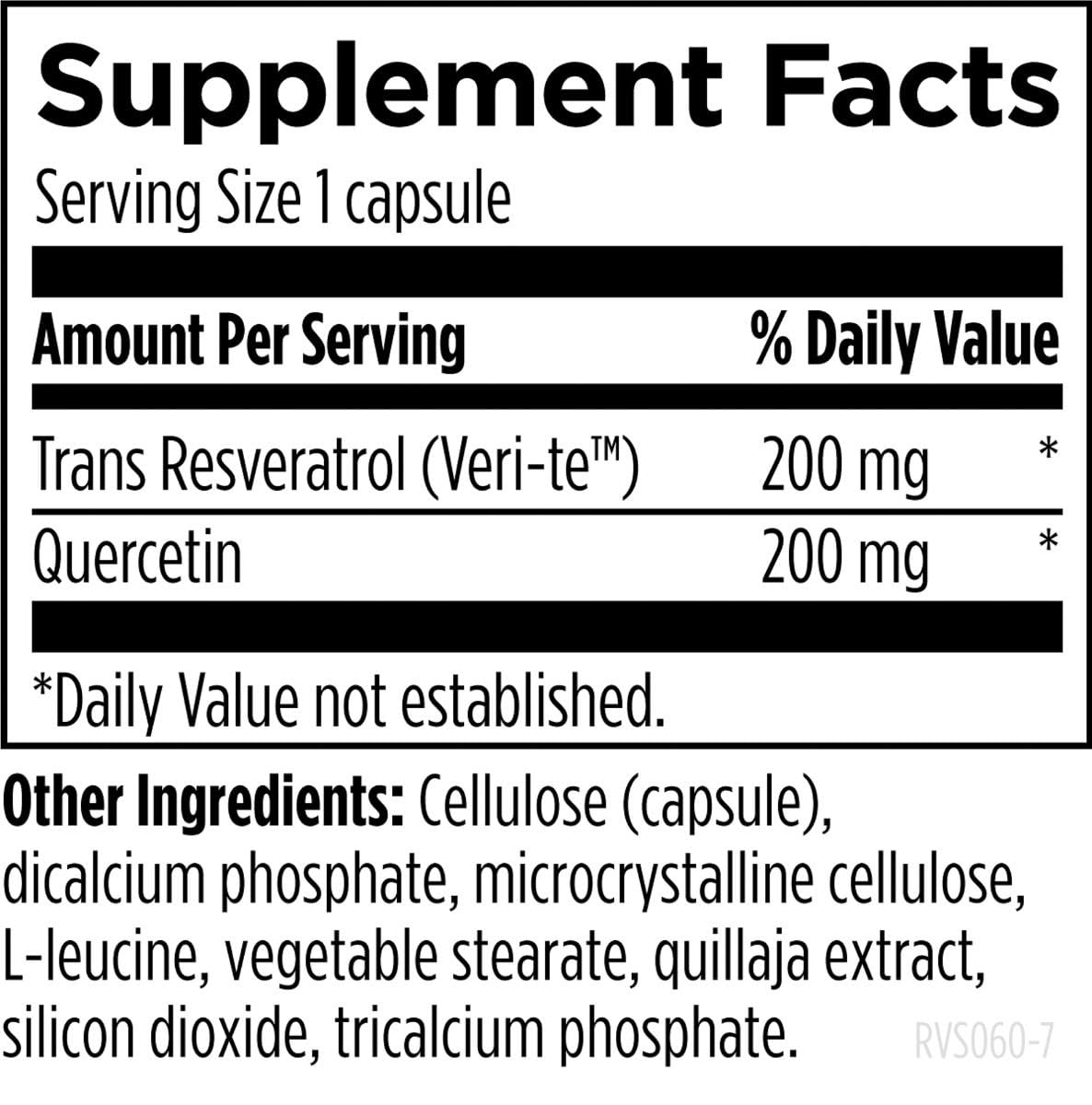 Designs for Health Resveratrol Supreme - Trans Resveratrol from Japanese Knotweed + Quercetin - Healthy Aging + Cardiovascular Support Supplement, Non-GMO (60 Capsules)