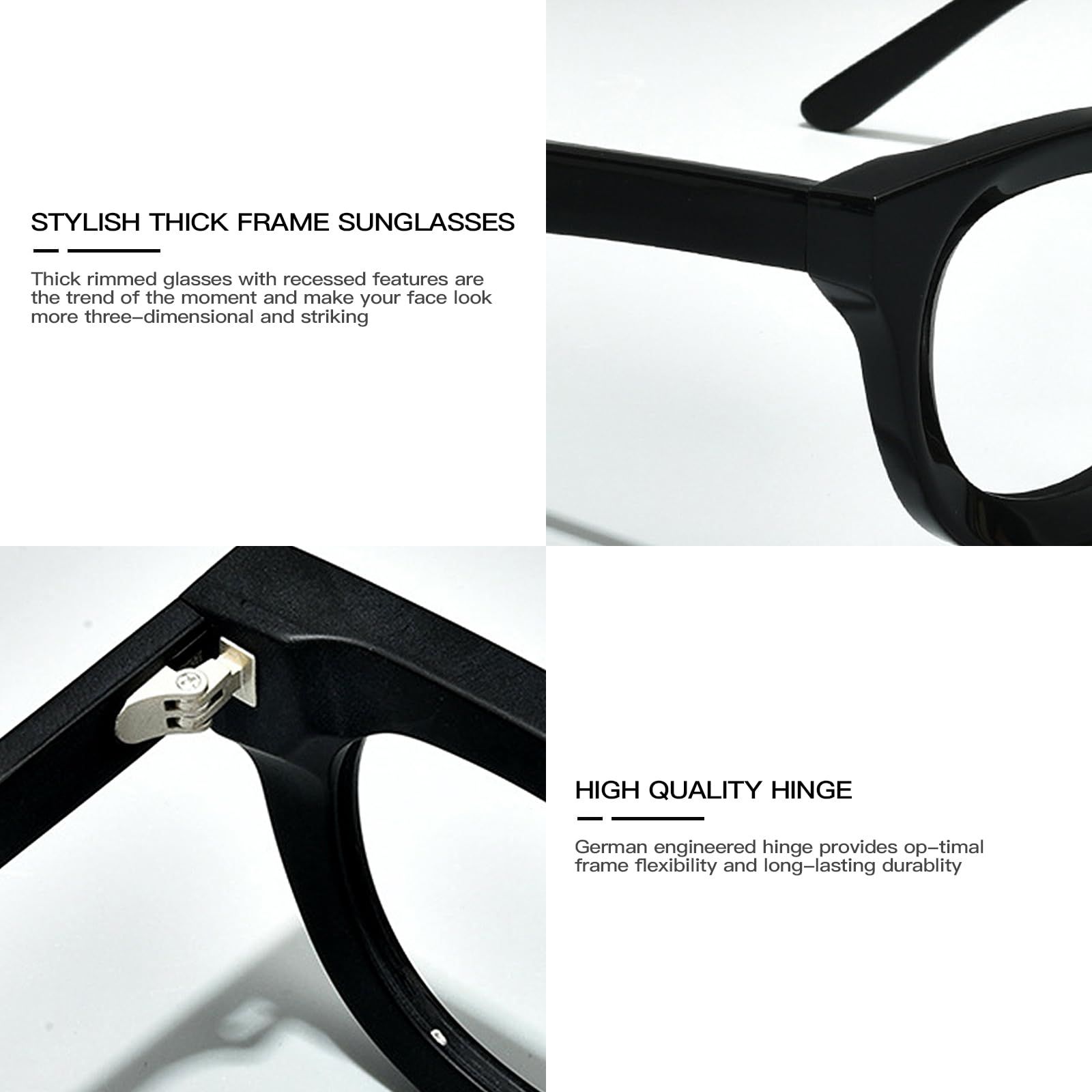 BOBUXLIIN Fake Glasses Fashion Non Prescription Clear Glasses for Women Glasses Frame Trendy Accessories for 2024 2025