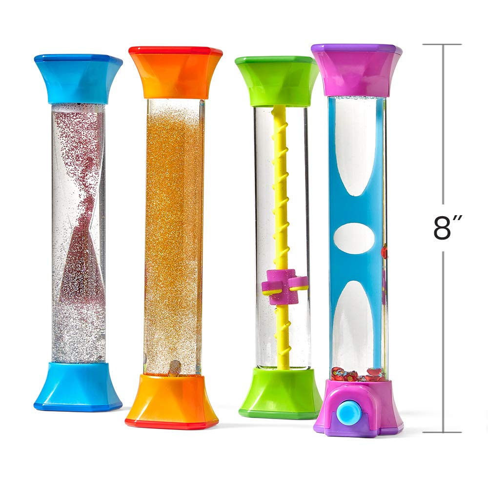 hand2mind Sensory Fidget Tubes, Sensory Toys, Travel Toys, Quiet Fidgets for Classroom, Calm Down Corner Supplies, Anxiety Relief Items for Kids, Toddler Stocking Stuffers, for Kids