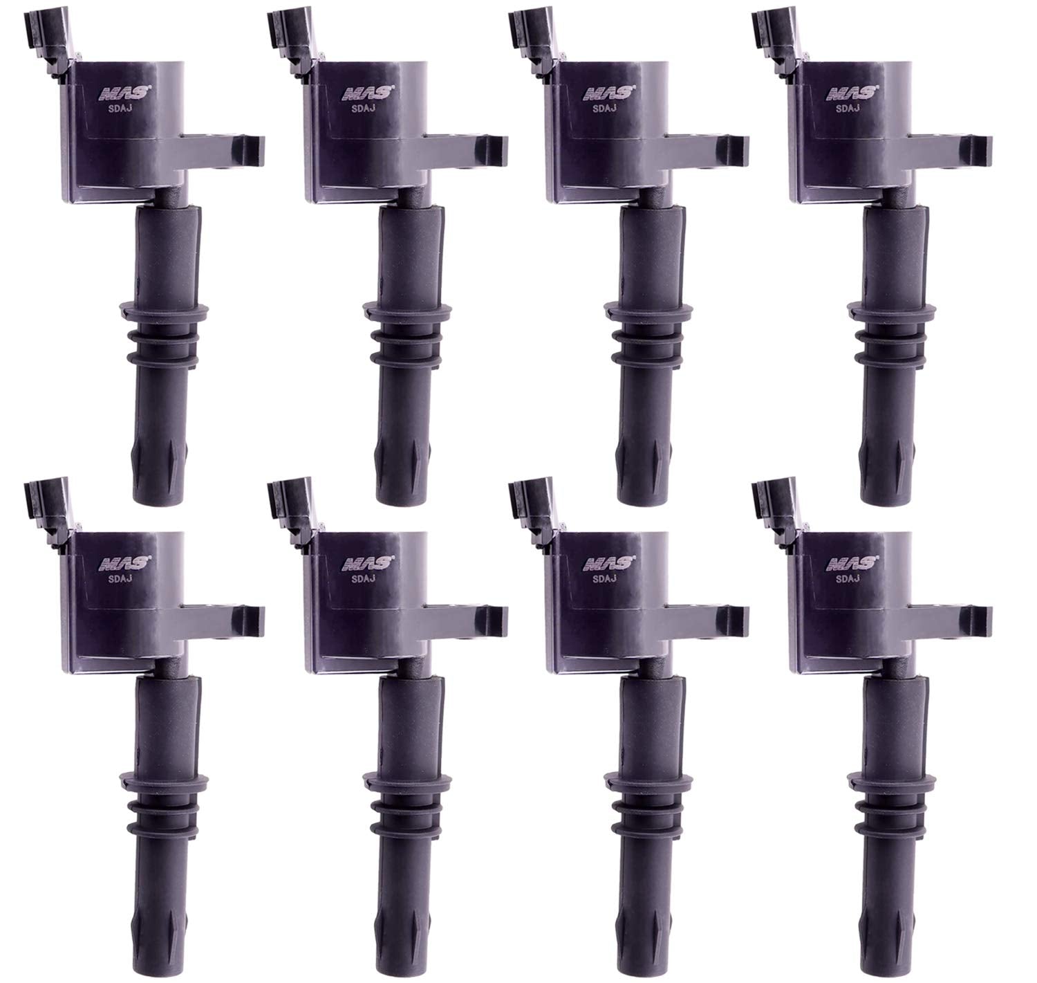 MAS Set of 8 Ignition Coils Compatible with Ford Expedition Explorer F150 F250 F350 Super Duty Lincoln Navigator Mark LT Mercury Replacement for DG511 C1541 FD508