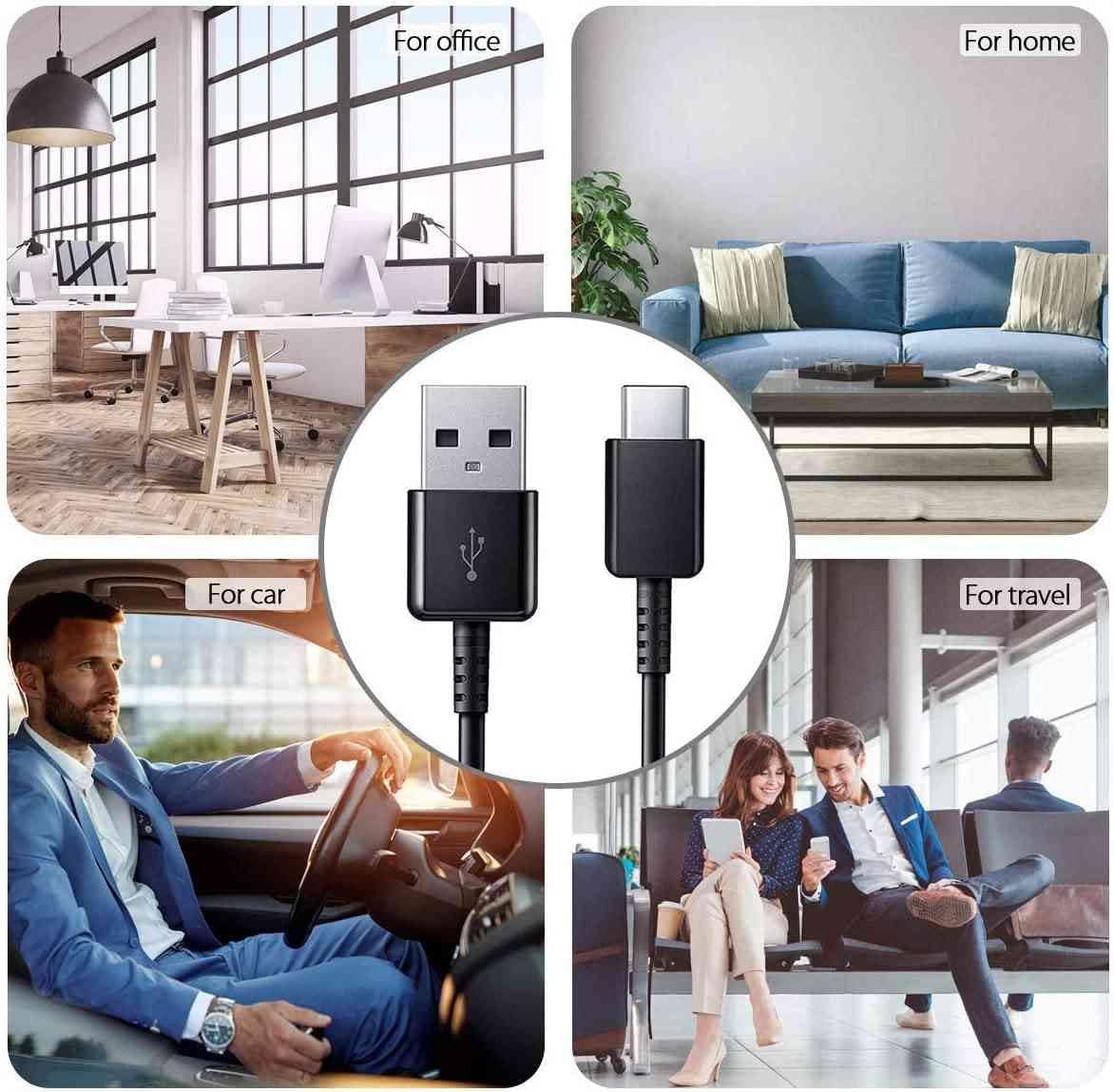 Fast Charger with USB Type C 6.6FT (2m) Cable & OTG Adapter for Samsung Galaxy S9/S9 Plus/S8/S8 Plus/S10/S10e/S10 Plus/Note 8/Note 9/A02/A21/A31/A41/A42 5G/A60/A8/A60/A8s/A51 5G UW