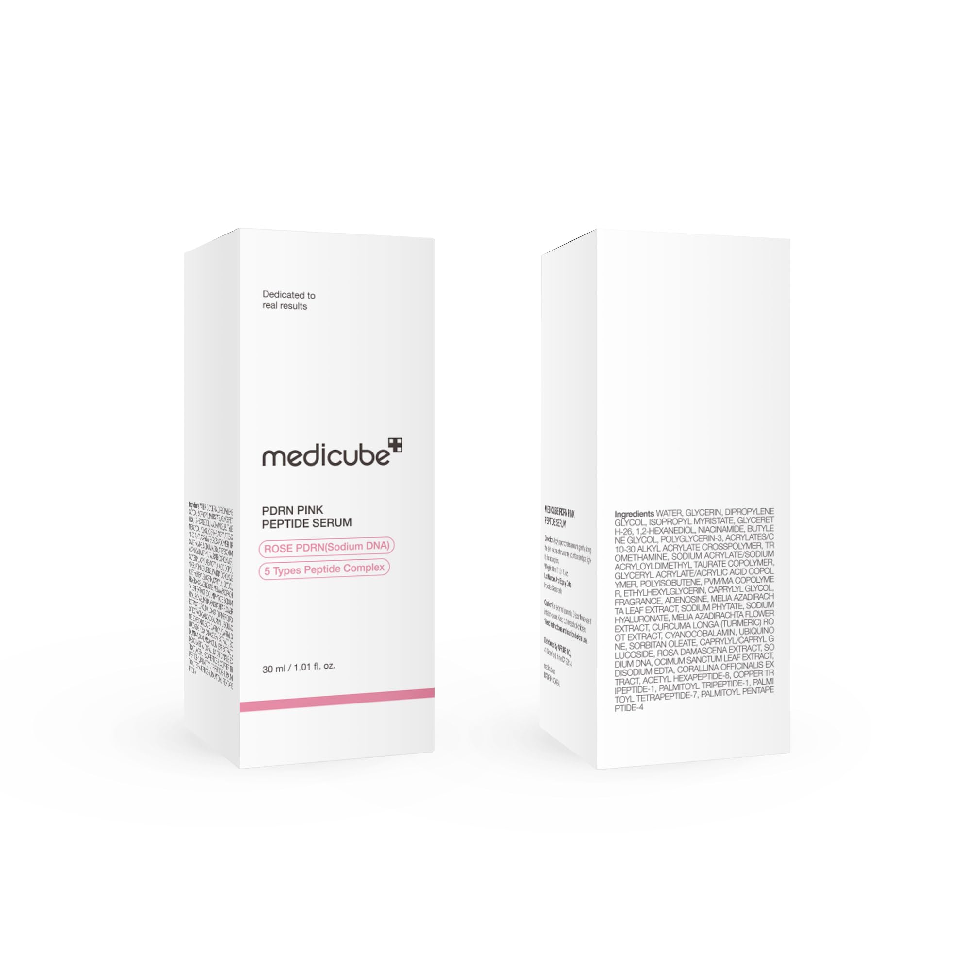 medicube PDRN Pink Peptide Serum, Pink glow serum, Peptide, Niacinamide, Hydrating & Moisturizing & Firming, Uneven Skin Tone, Korean Skincare | 1.01 fl.oz. (1.01 fl.oz., Rose PDRN (Vegan))