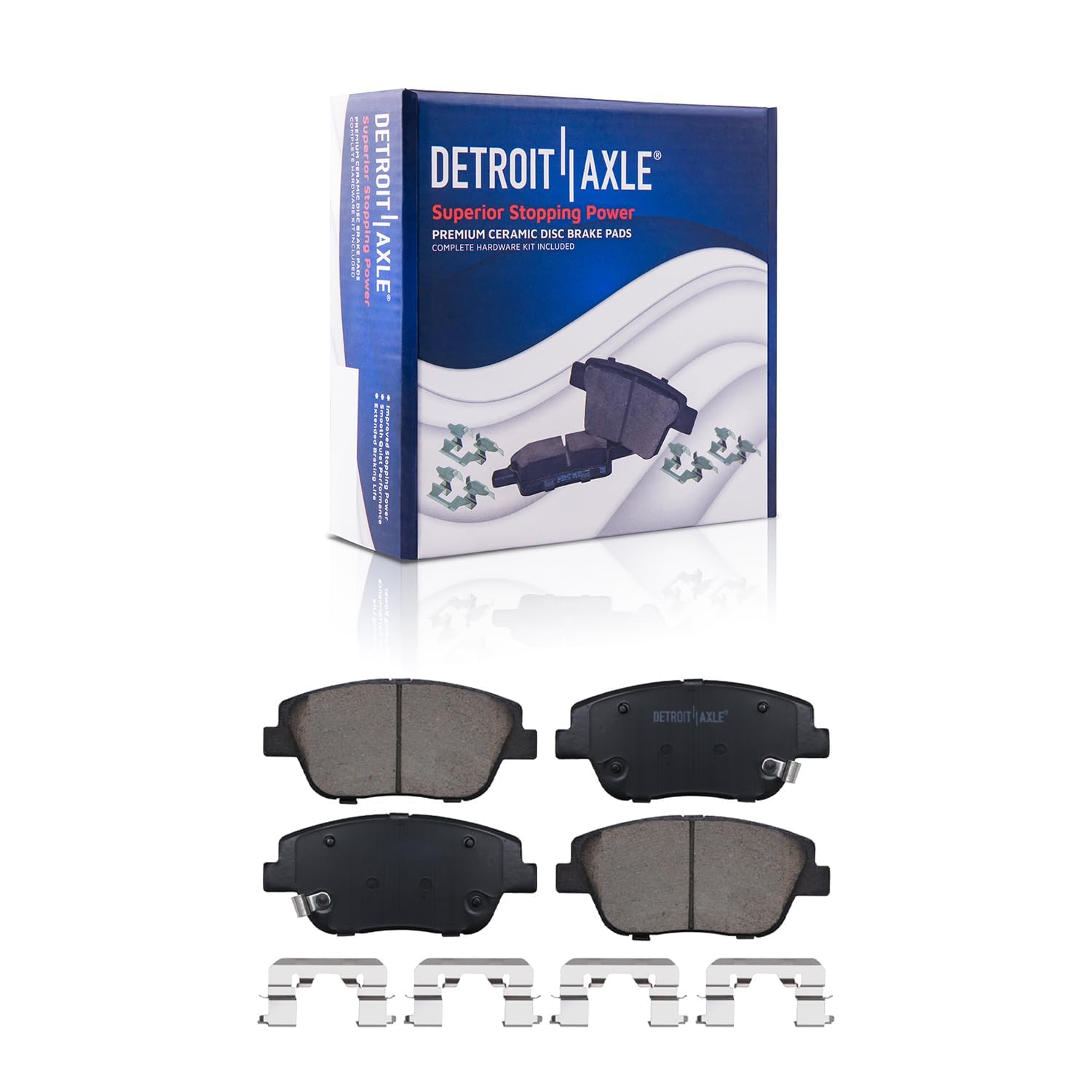 Detroit Axle - Brake Kit for 2011 2012 2013 2014 2015 Hyundai Sonata Kia Optima Disc Brake Rotors and Ceramic Brakes Pads Front and Rear Replacement Brake Rotors