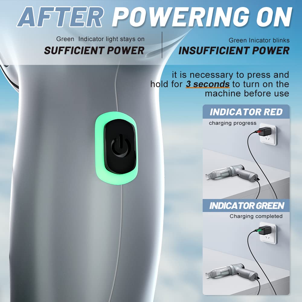 Tipcoo Cordless Car Vacuum Cleaner -3-in-1 Handheld Vacuum Cleaner with Brushless Motor, 15000PA High Power Mini Vacuum Cleaner for Car/Office/Home, to inflate/Deflate for Swimming Ring/Vacuum Bag