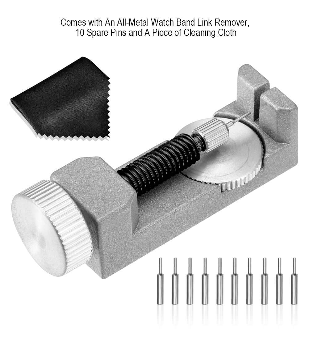 selizo Watch Link Remover kit Watch Band Tool with 10 Extra Pins for Watch Band Link Pin Removal and Watch Sizing