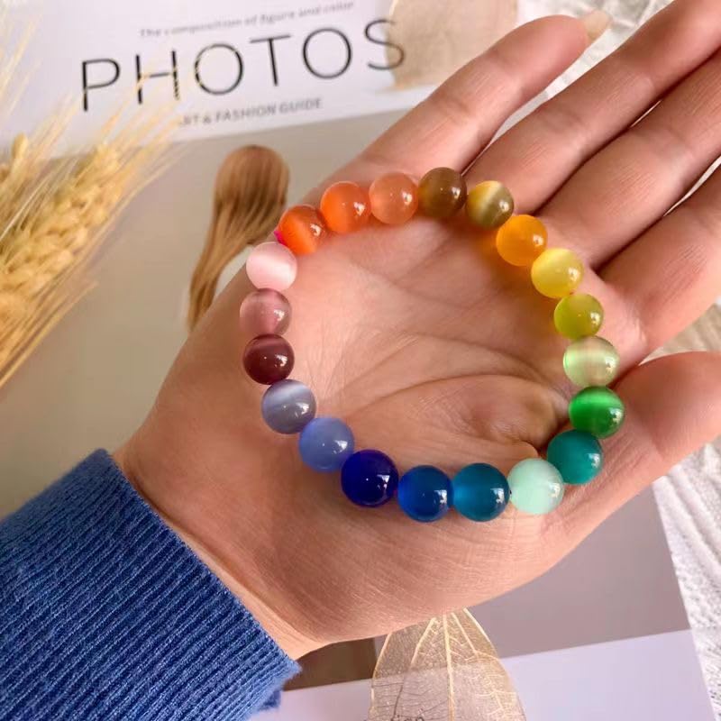HANGINTHERE 925 Sterling Silver Aurora Borealis Crystals Bracelet for Women Trendy