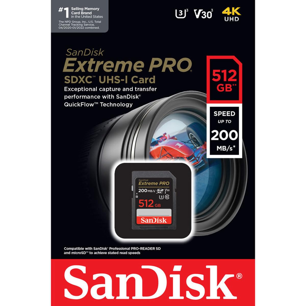SanDisk Extreme PRO 512 GB Class 3/UHS-I (U3) V30 SDXC