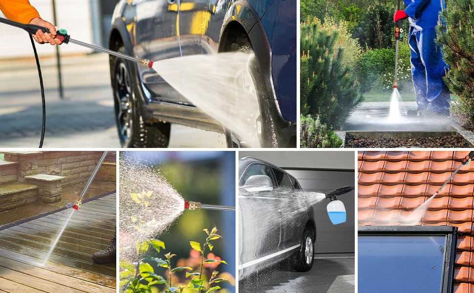 Power Washer Homdox HD 4000 Pressure Washer 1700W Electric Power Washer High Pressure Cleaner Machine with 4 Nozzles Foam Cannon,Best for Cleaning Homes, Cars, Driveways