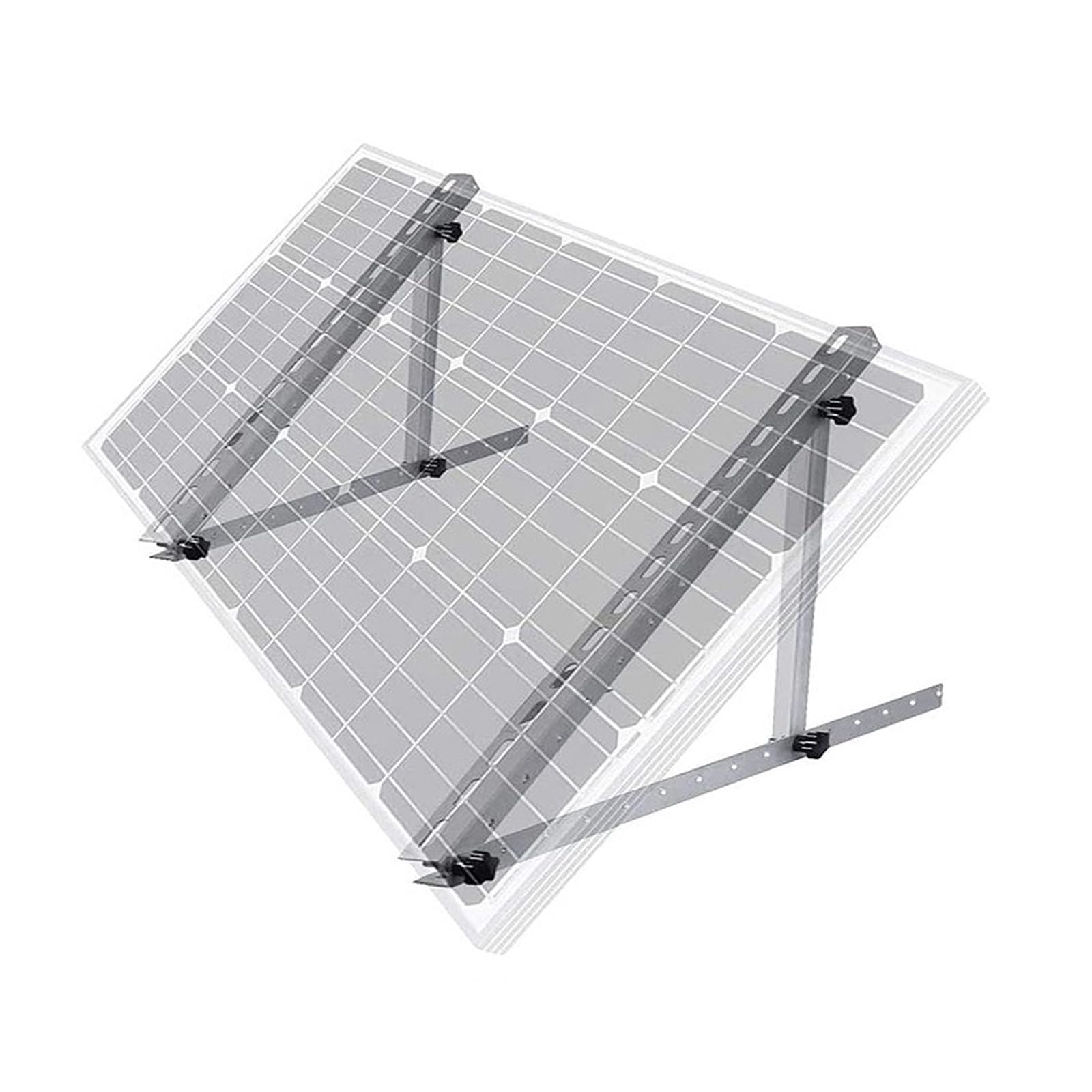 41in 4 Sets Adjustable Solar Panel Mount Brackets Kit - Anodized Aluminum Tilt Legs for 100-500W Panels (1-4Pcs), Foldable Roof RV Boat Off Grid Solar Racking System (41 in 1 Set)