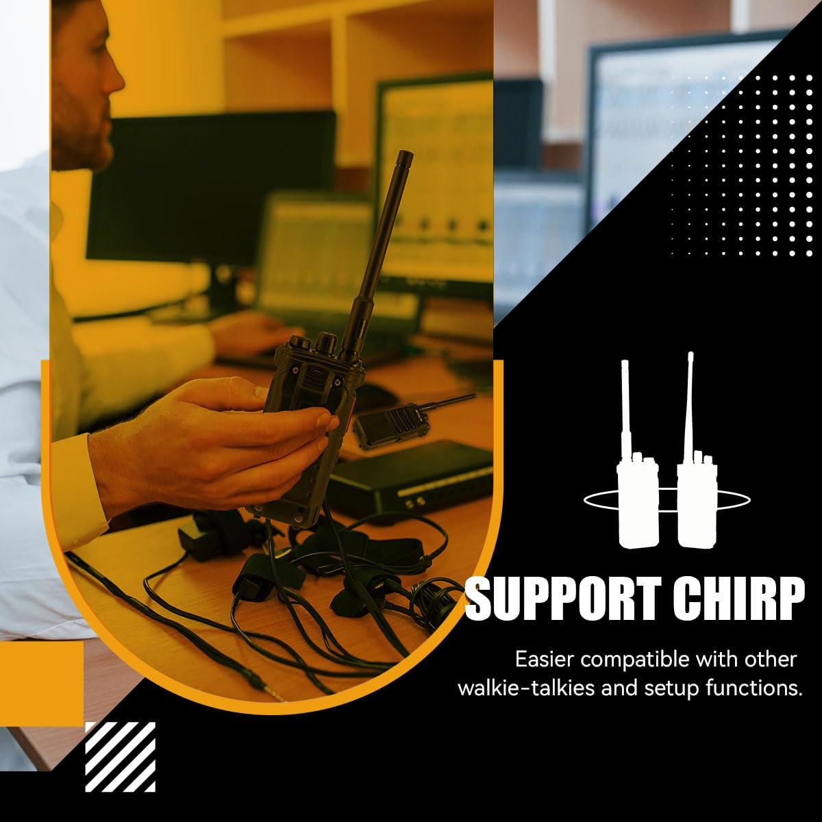 Retevis RT86 Long Range Walkie Talkies for Adult, High Power 2 Way Radios, Heavy Duty Two Way Radios, Shatterproof Display, 2600mAh, for Commercial Construction(6 Pack)