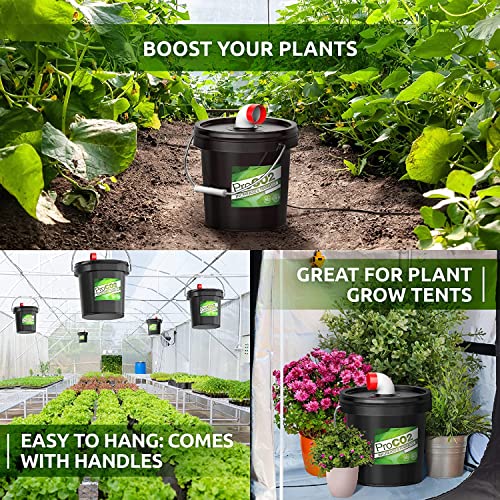 CO2 Boost for Indoor Grow Tent - Ready to Use - Natural Carbon Dioxide CO2 Boost for Indoor Grow Rooms - One XL CO2 Bucket Covers up to an 4'x4’ Area - Pro CO2 XL Bucket