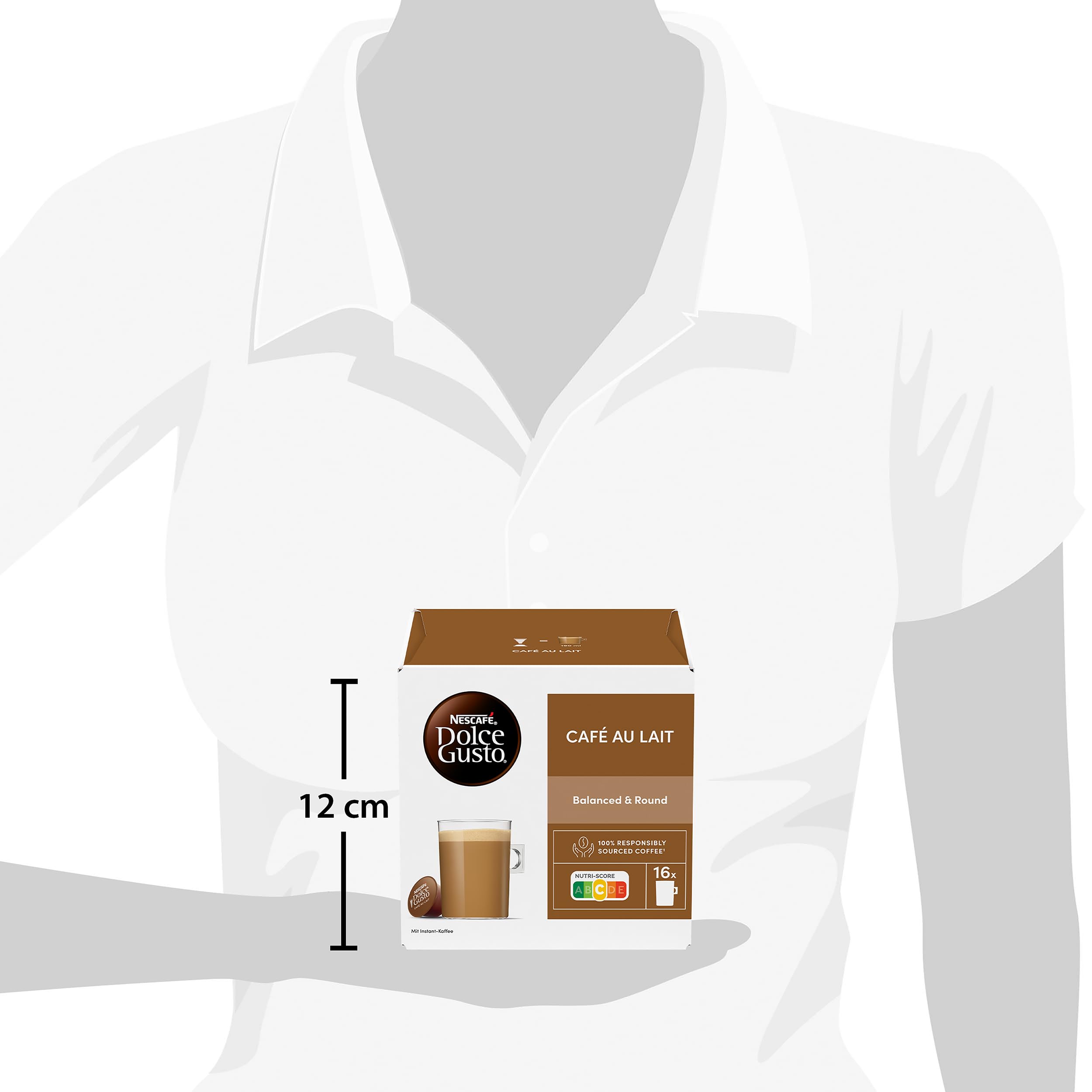 Nescafé Dolce Gusto Café au lait, Pack of 6, 6 x 16 Capsules