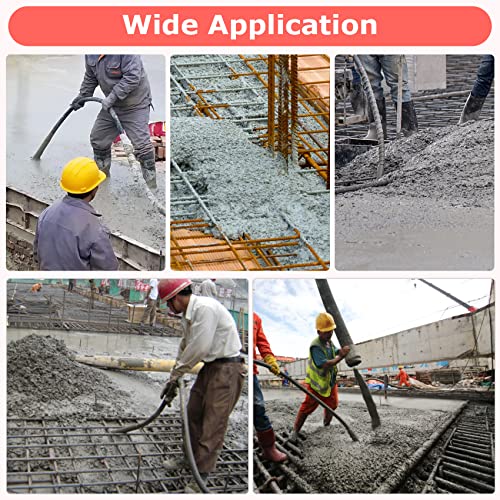 Seeutek Concrete Vibrator Handheld 1600W Power Concrete Vibrators with 6.6ft Shaft Rod, 15000VPM Electric Concrete Vibrabrater Portable Pencil Cement Vibrarator for Industrial Concrete Construction