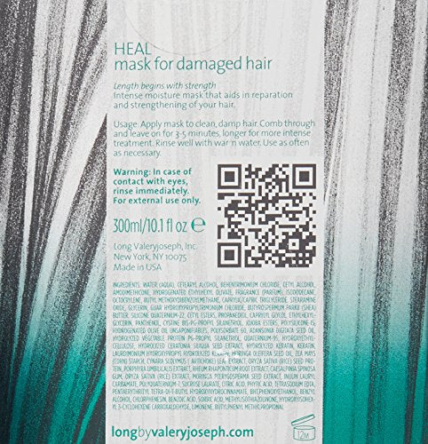 Long by Valery Joseph Heal Mask for Damaged Hair, 10.1 fl. oz.