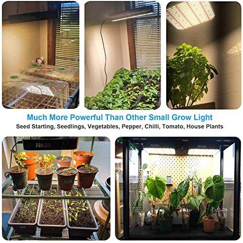 FECiDA LED Grow Light Dimmable 6000 Lumen 65 Watt, 2024 Best Grow Lights for Indoor Plants Full Spectrum, Hanging Seed Starting Seedlings Vegetable Growing Lamps, Daisy Chain Function, Built-in Fan
