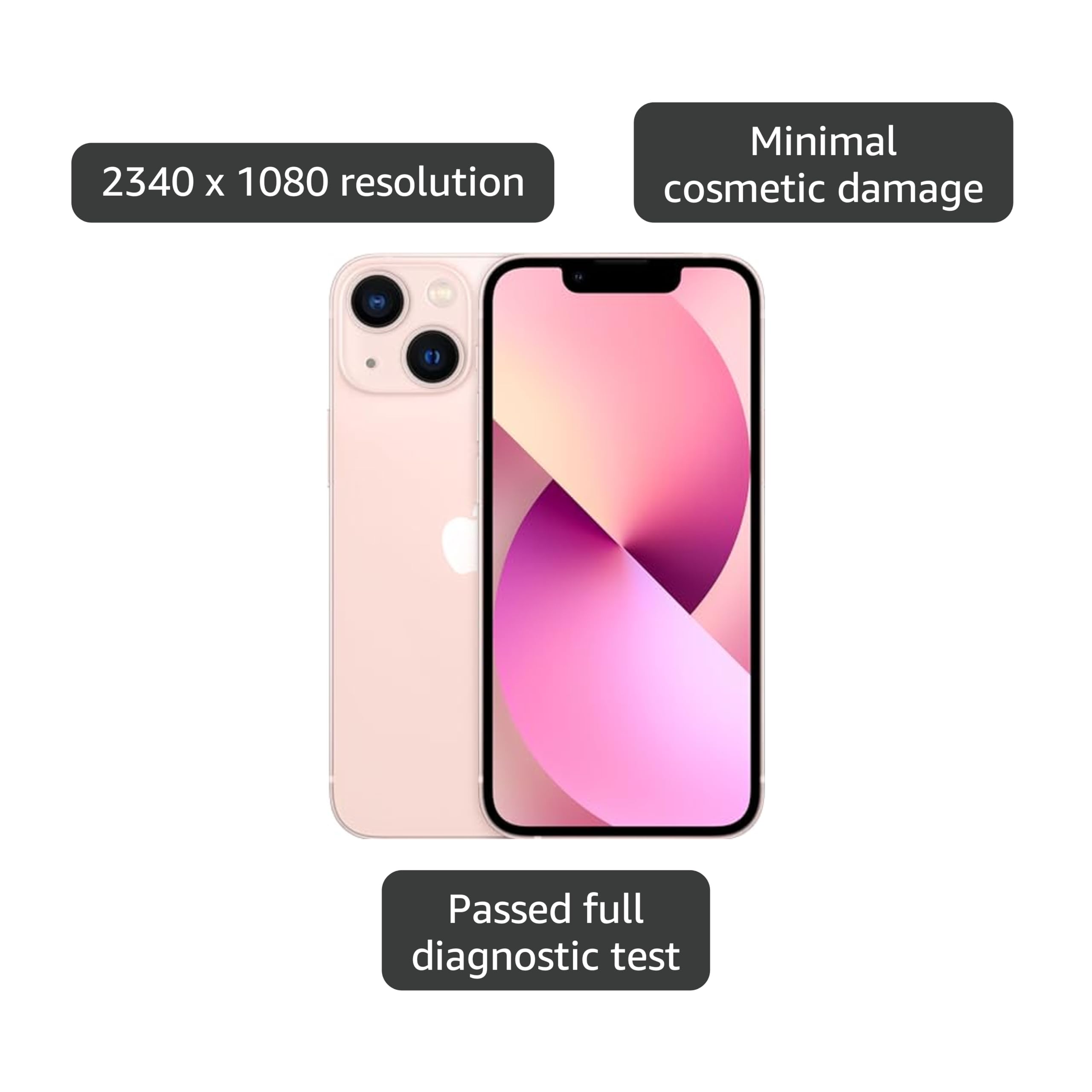 Apple iPhone 13 Mini, 128GB, Pink - Unlocked (Renewed Premium)