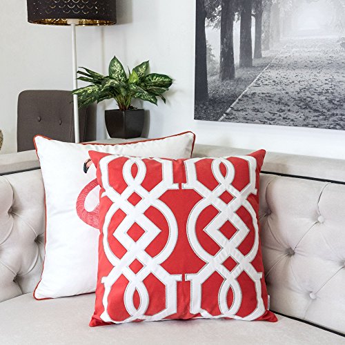 Homey COZY 71149-Jessica Accent Pillow, Single, Coral