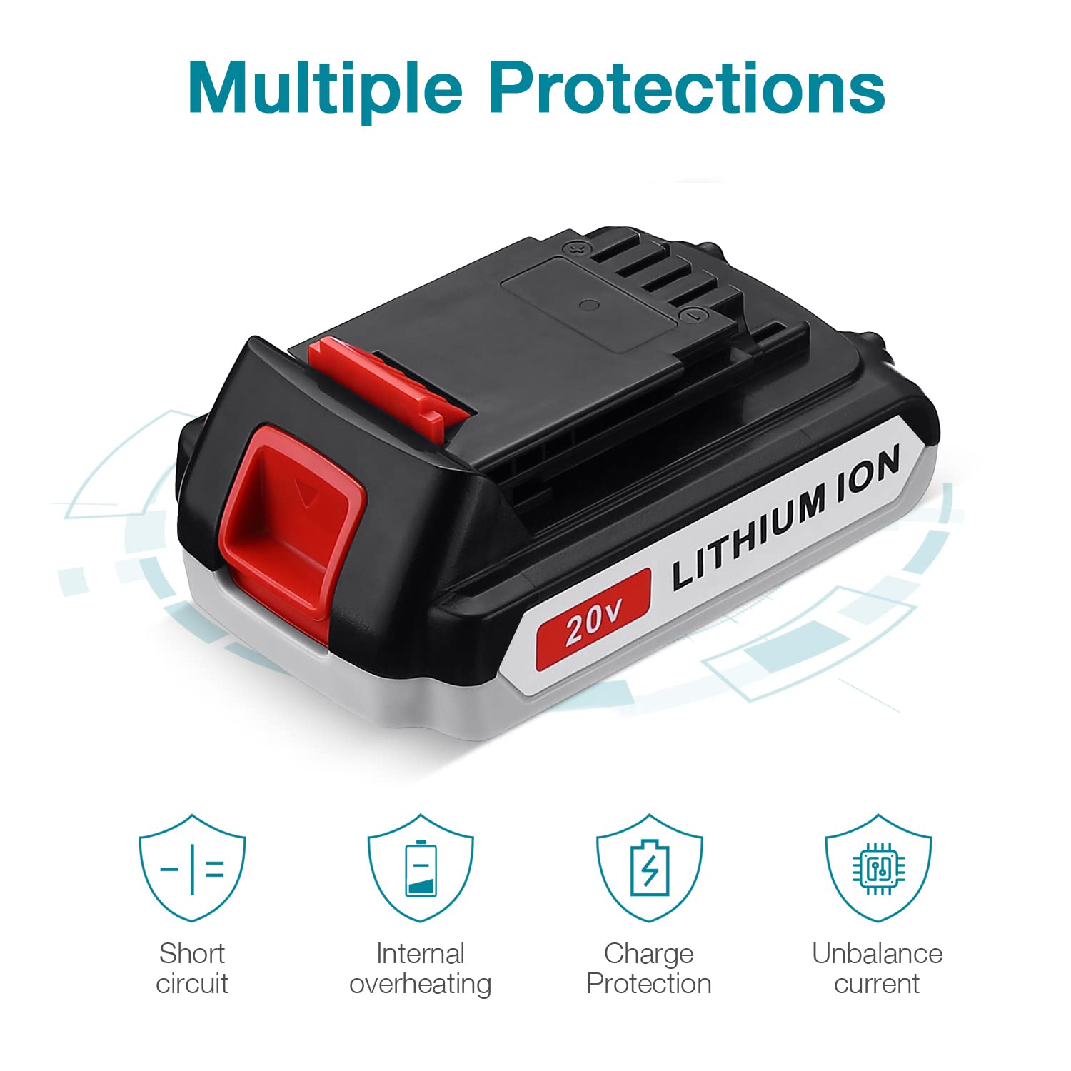ORHFS Upgraded 2 Pack 20v Max 3600mAh Replace Battery for Black and Decker,LBXR20 Replacement Battery LB20 LBX20 LBX4020 Extended Run Time Cordless Power Tools Series