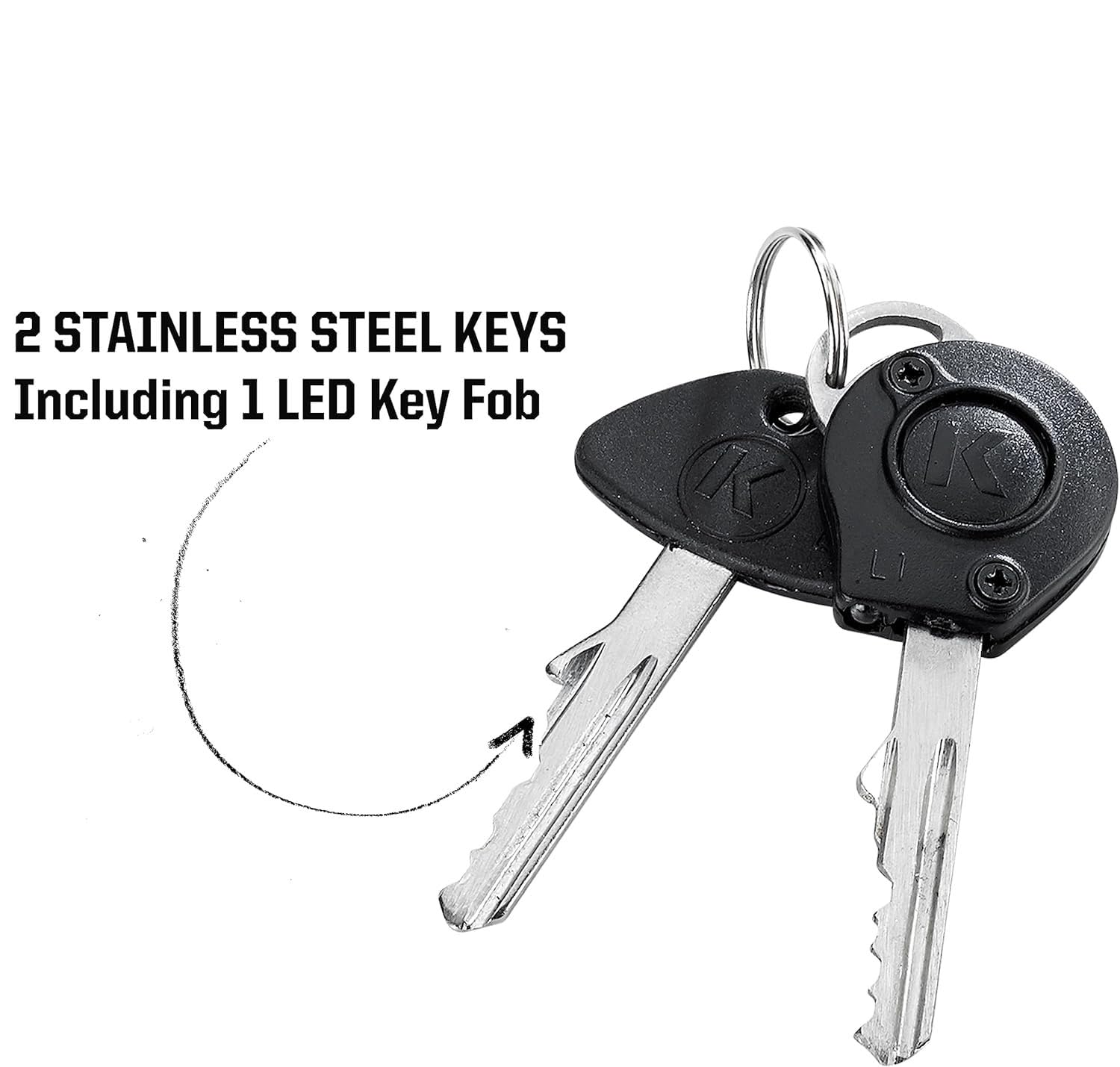 Kryptonite Bike Lock Cable, 6ft. x 12mm Braided Steel Cable Anti-Theft Security Bicycle Lock with Keys for Outdoor Equipment, Bicycles, Scooters, Fence, Gate,Black