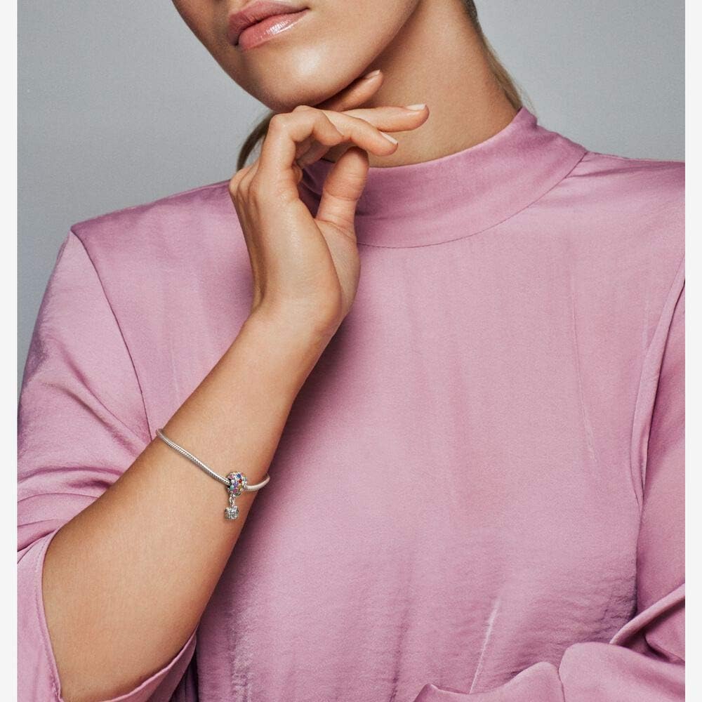 Pandora Disney characters sterling silver charms, 11 x 23,5 x 11 mm, Sterling Silver, Rhinestone