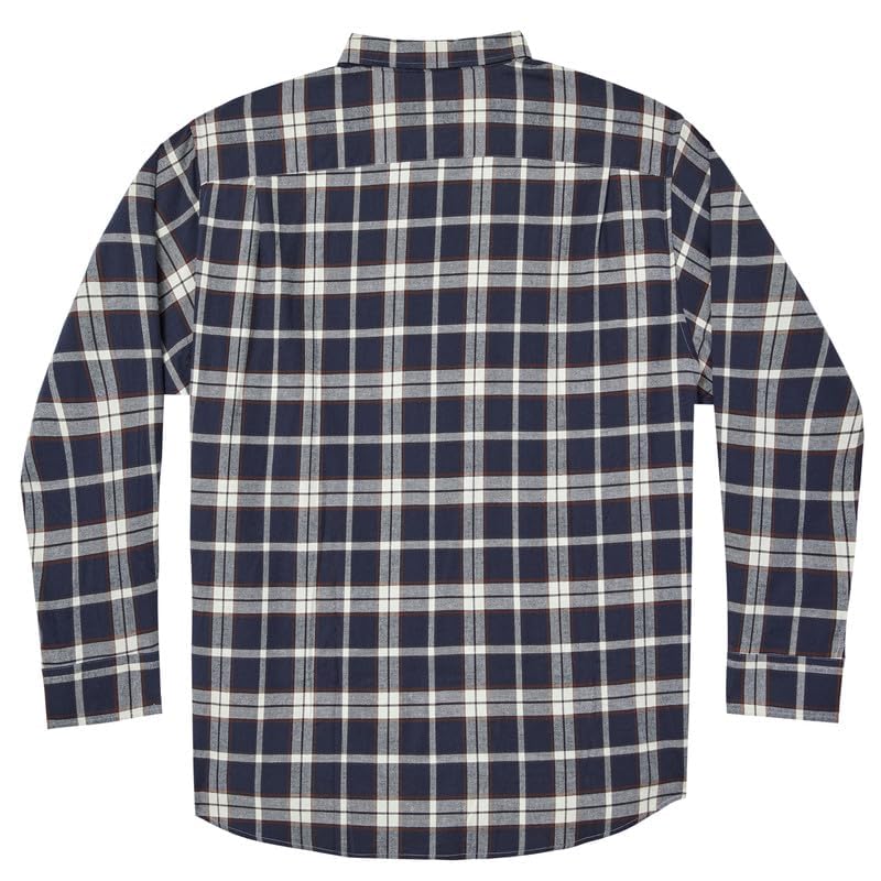 Double Pump Big and Tall Flannel Shirts for Men Cotton Long Sleeve Casual Button Down Plaid Shirt from XXL (T) to 6XL(T)(FL263,6XLT)