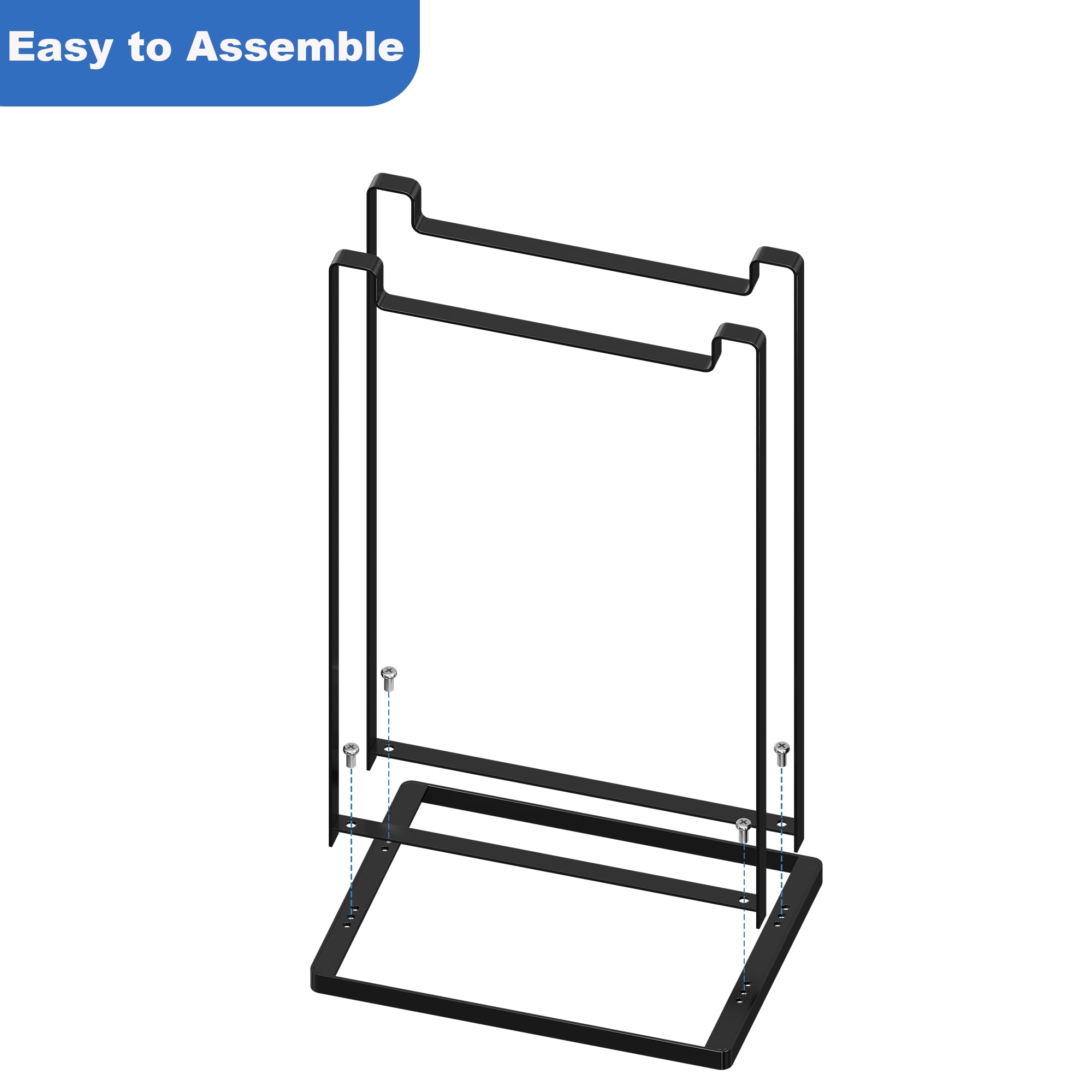 Thipoten Hanger Organizer, Adjustable metal Hanger Stacker for adults and children, Holding up to 55 velvet/wire/plastic hangers, Perfect Space Saver for Closet Laundry Room (Black)