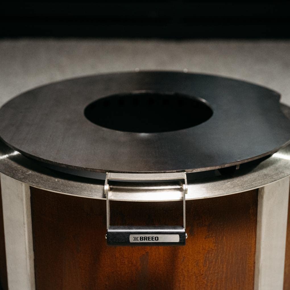 Breeo SearPlate Griddle X24 - Compatible with X Series 24 Smokeless Fire Pit - Outdoor Searing Grill - Durable Flat Top Griddle - Carbon Steel Searing Surface, USA Made - Live-Fire Cooking Accessory