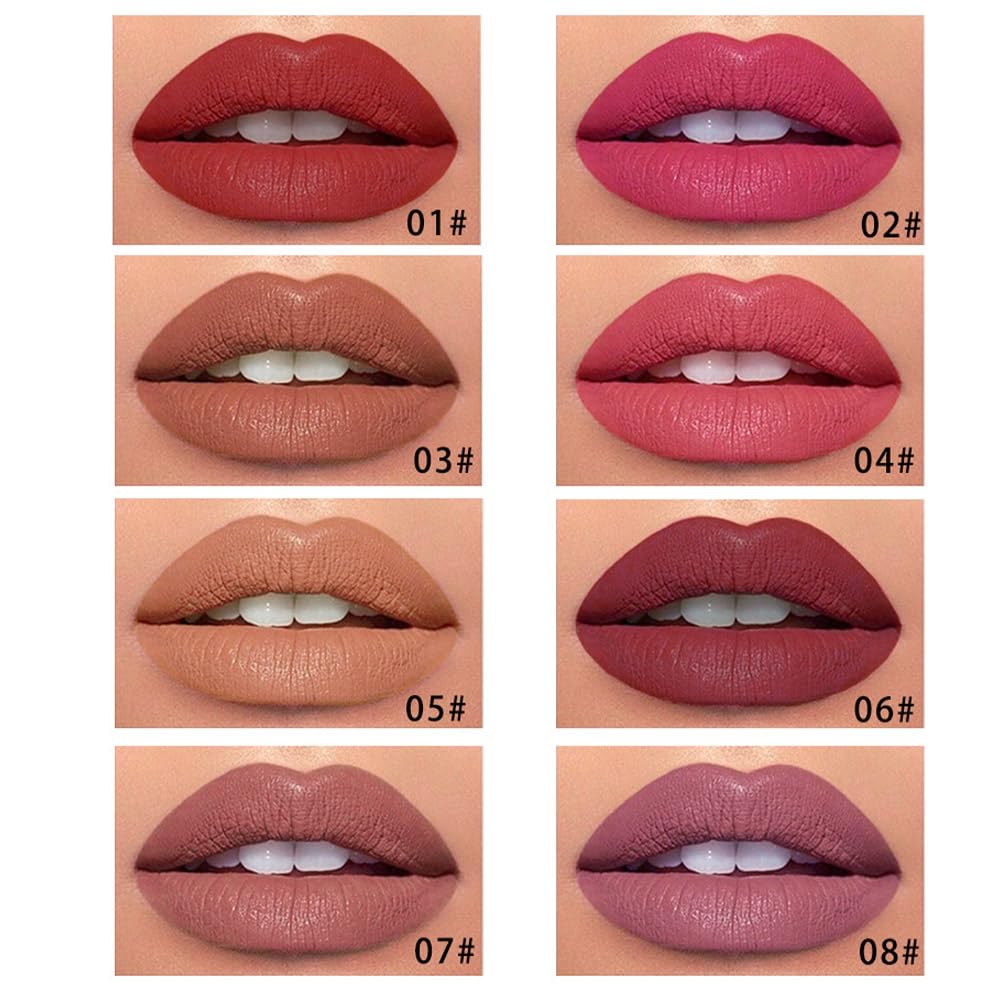 Kaely Dark Red Matte Lip Tint Stain Marker Pen,2in1 Liquid Lipstick & Lip Liner Pencil,Long Lasting Waterproof 24 Hour Lip gloss for Women,tinta para labios labiales mate 24 horas originales,01
