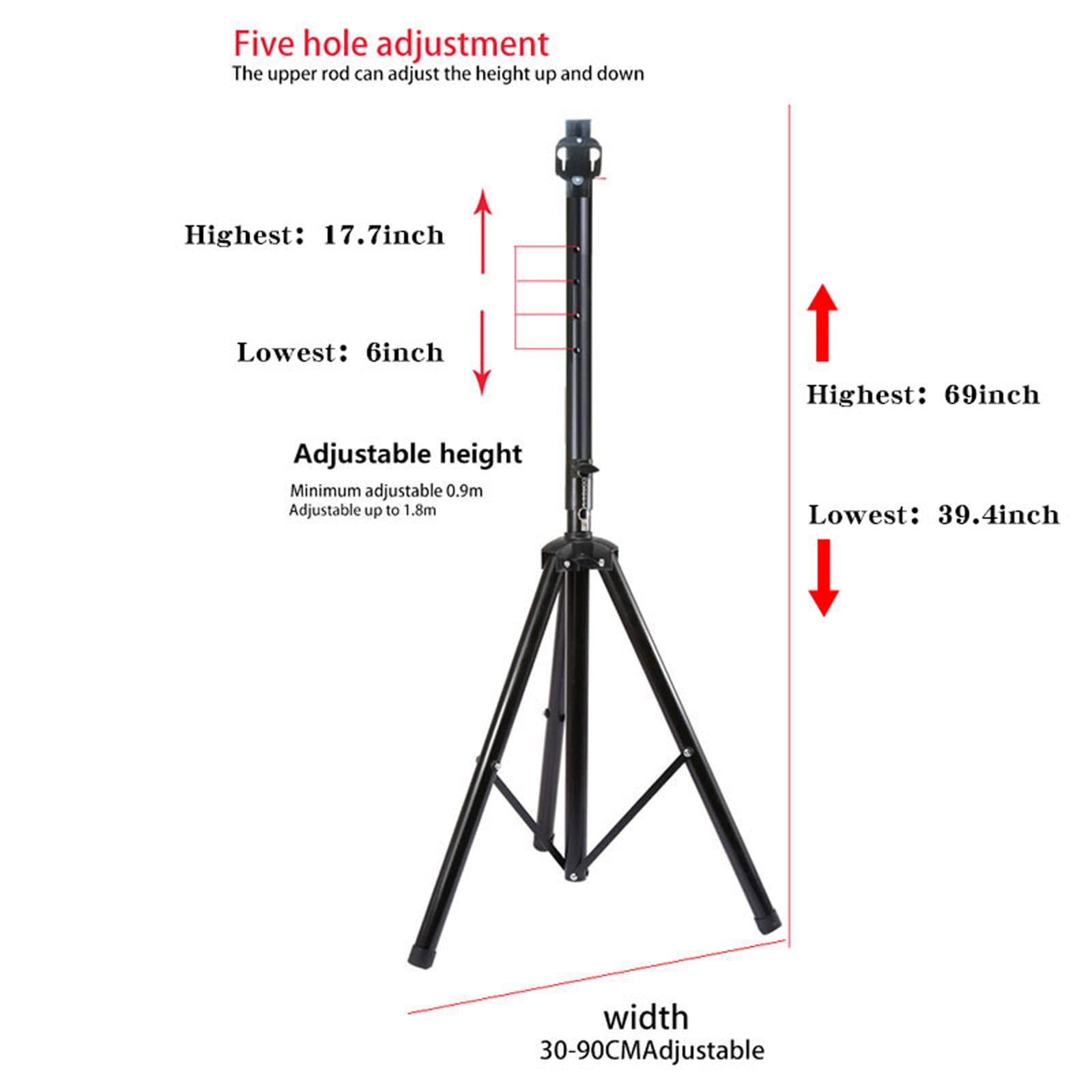 Hologram Fan Stand with Multi-Function Base, Height 39.4 to 69 Inch, 150 Pounds Load-Bearing for A Variety of Hologram Fans