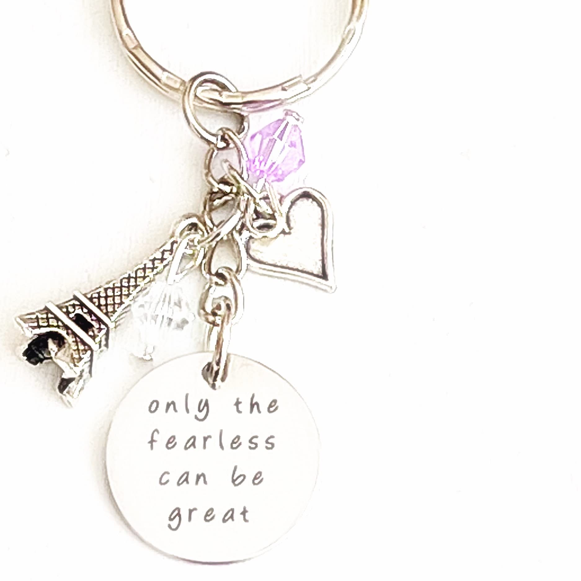 Hanalea Island Jewelry Co. Only the Fearless Can Be Great Ratatouille Silver Charm Keychain Gift of Love and Encouragement Merchandise and Accessories