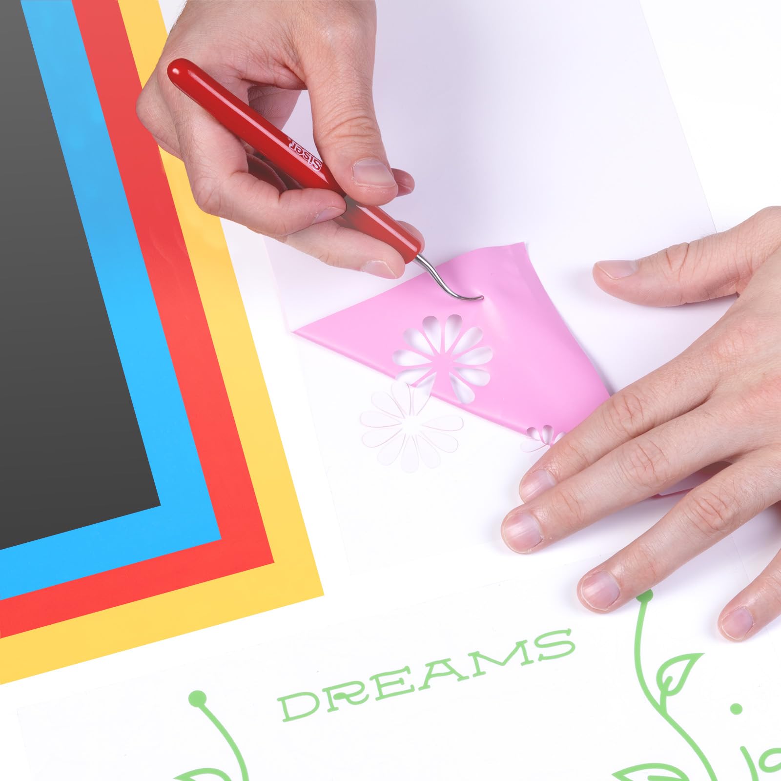 Siser EasyWeed Heat Transfer Vinyl 11.8" x 5ft Roll (White) - - Compatible, Cricut, Silhouette and Other Craft/Professional Cutters - CPSIA Certified