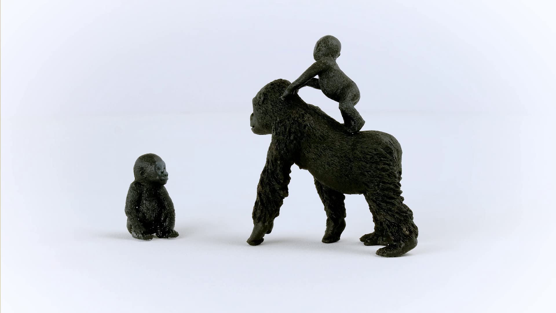 Schleich Wild Life, Monkey Jungle Animal Toys for Boys and Girls, Gorilla Family Set with Gorilla Mother and Babies, Ages 3+