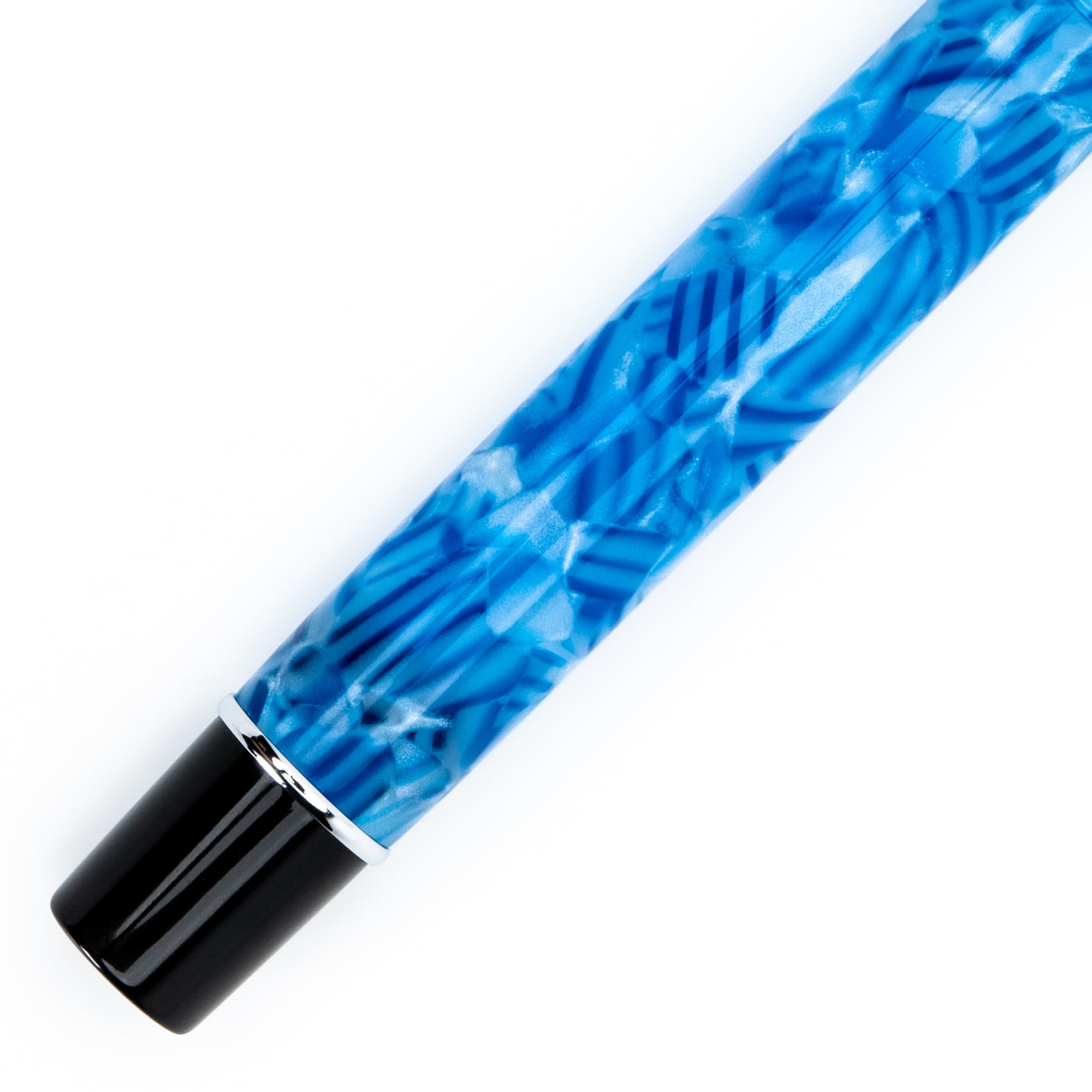 Conklin Duragraph Fountain Pen Ice Blue - Medium Nib, Timeless Writing Instrument with Cool Blue Finish