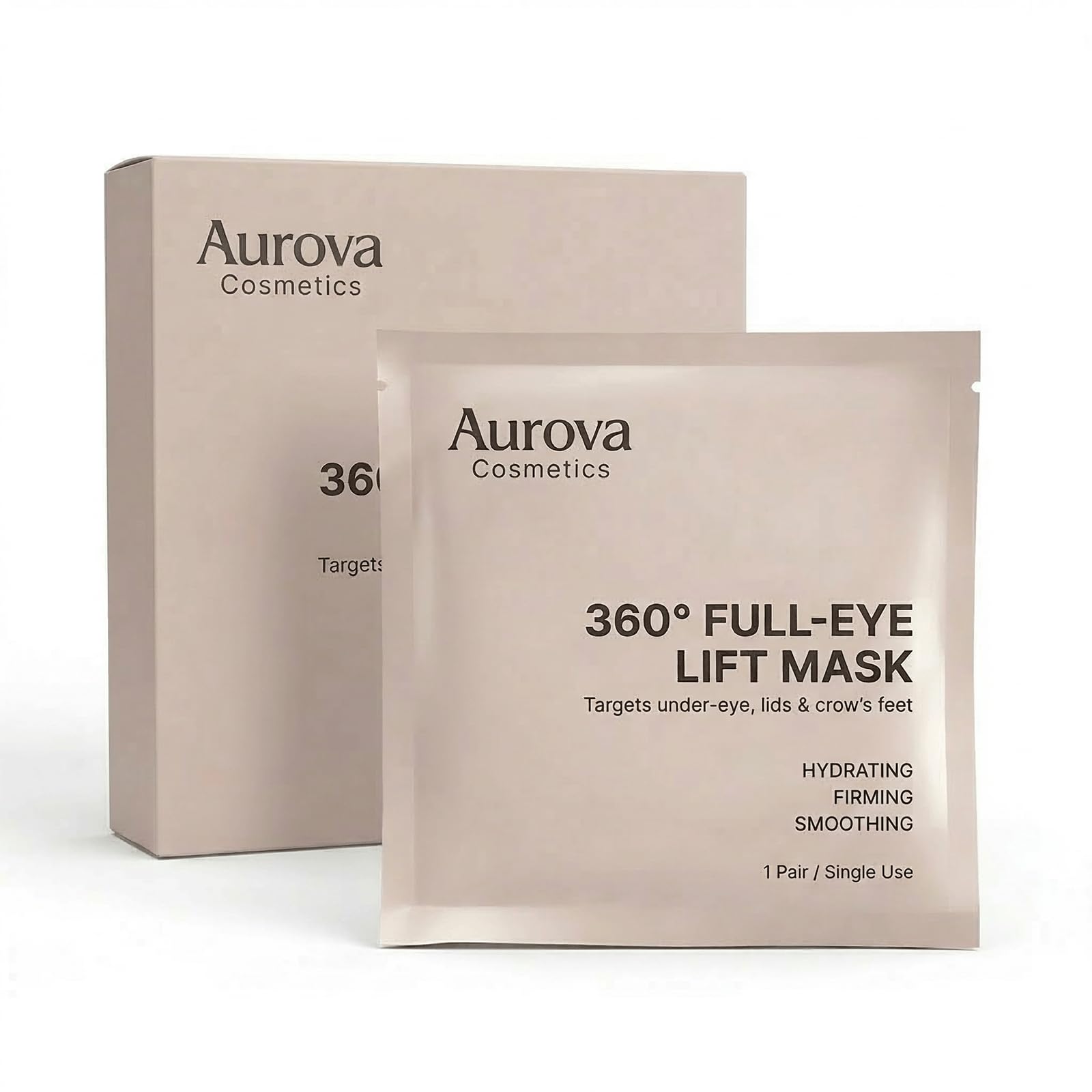 PVSNXEW Aurova Cosmetics Eye Mask, Hydrate and Firm Skin with Bio-Collagen Peptide Complex & Vitamin C