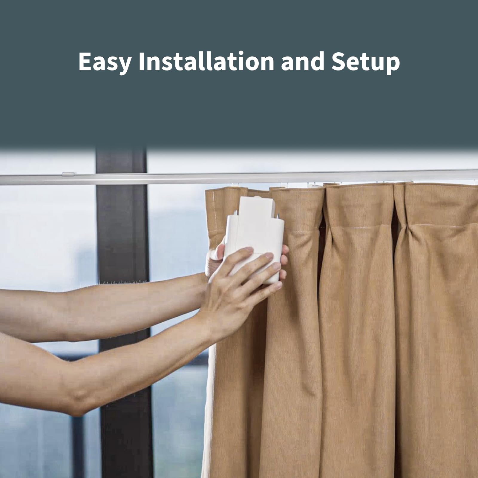Aqara Smart Curtain Motor E1(Track Version, 1 Pack), Requires AQARA Zigbee 3.0 HUB, Electric Curtain Driver for Remote Control and Home Automation, Support HomeKit, Alexa, Google Assistant and IFTTT